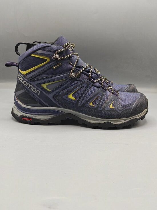 Salomon Shoes - Salomon X Ultra 3 Mid GTX Boots Women’s 8 Blue / Lime Waterproof Hike Snow
